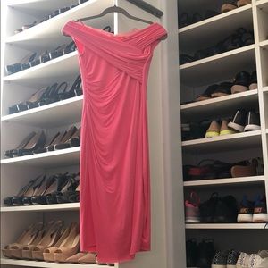 Bailey 44 Wrap Shoulder Pink Dress NWT